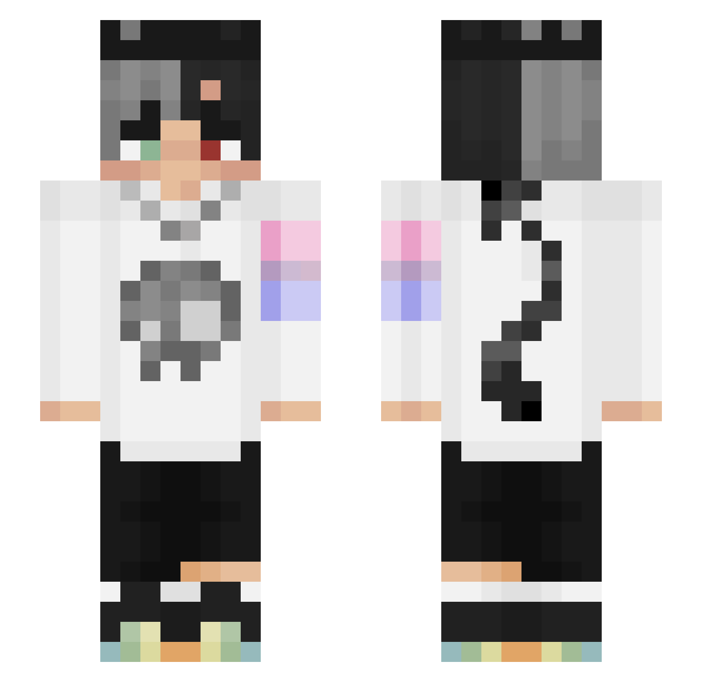 Bumblebee1812 Minecraft skin, front and back view