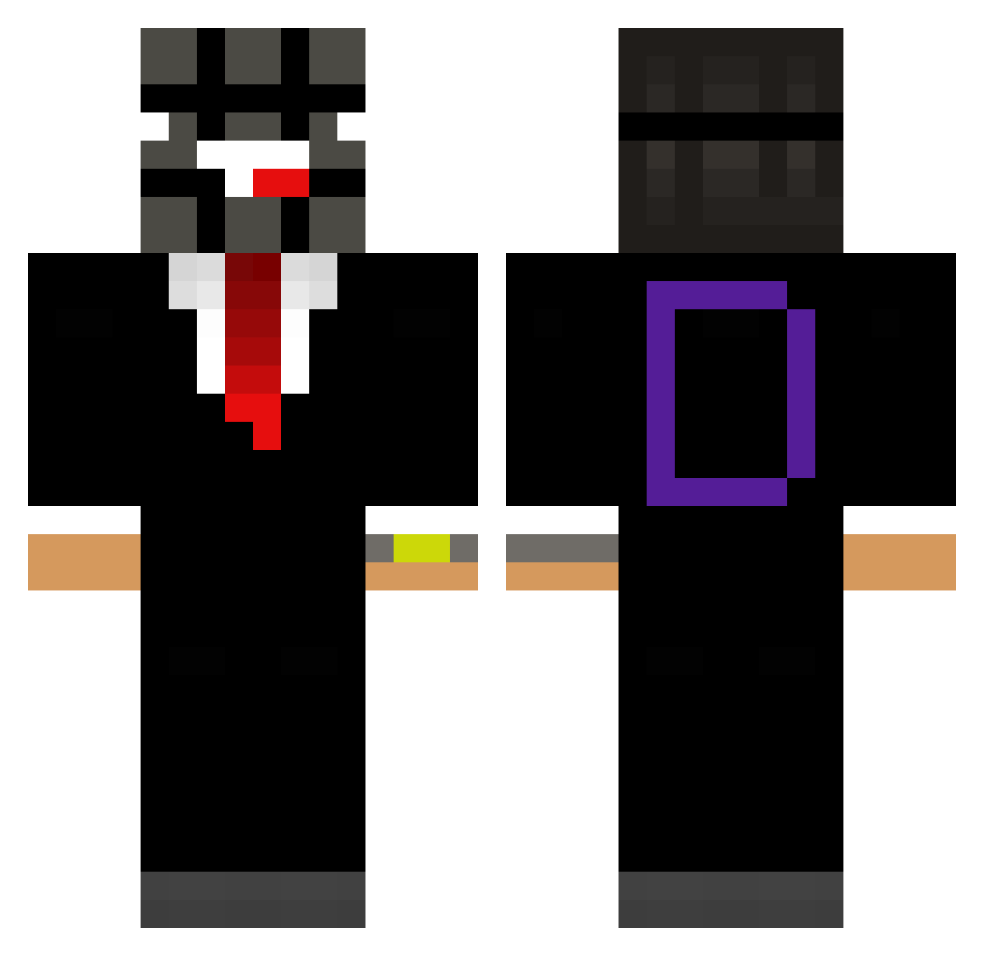 Gofferskyy Minecraft skin, front and back view