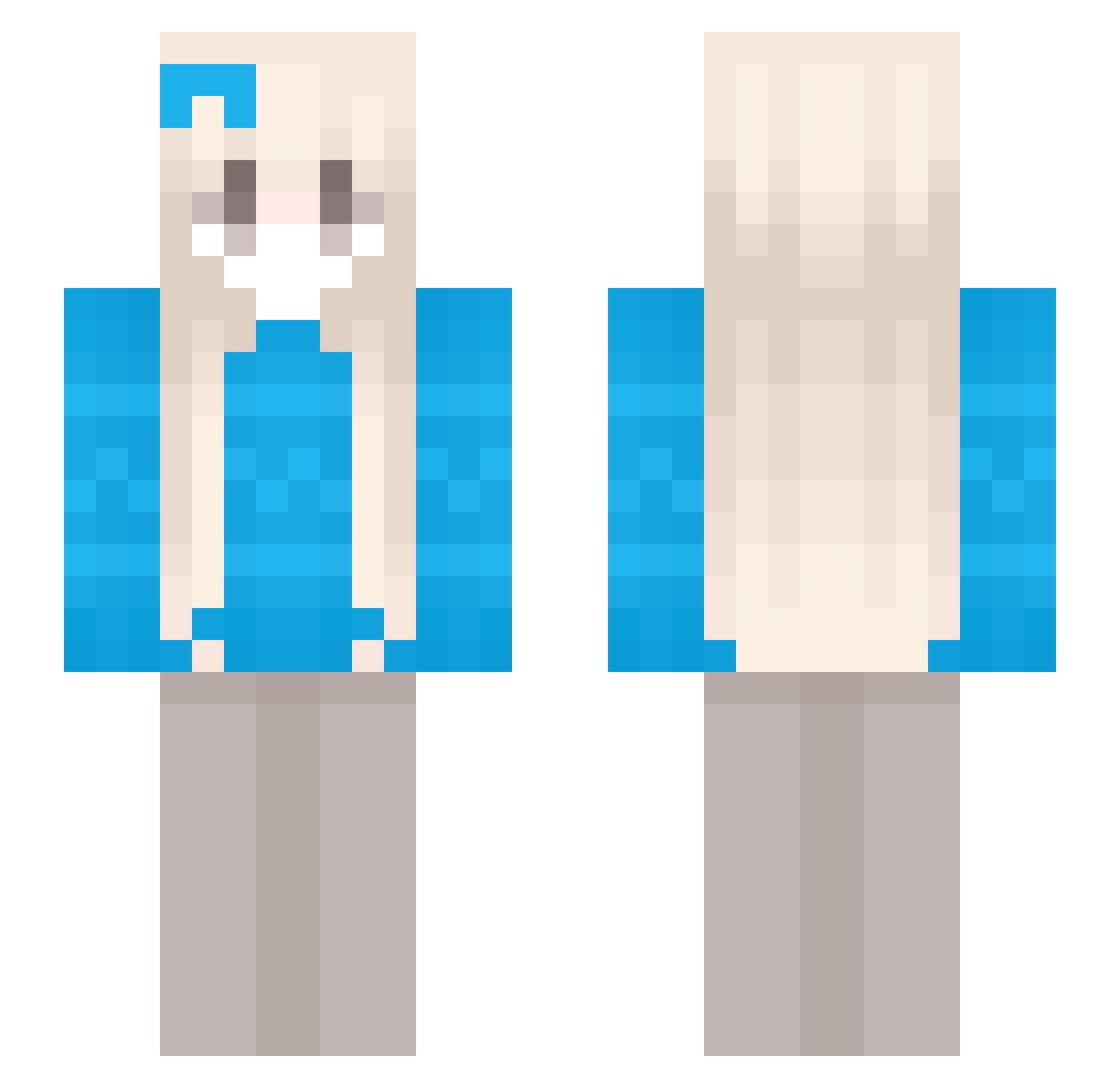 Yorko08 Minecraft skin, front and back view