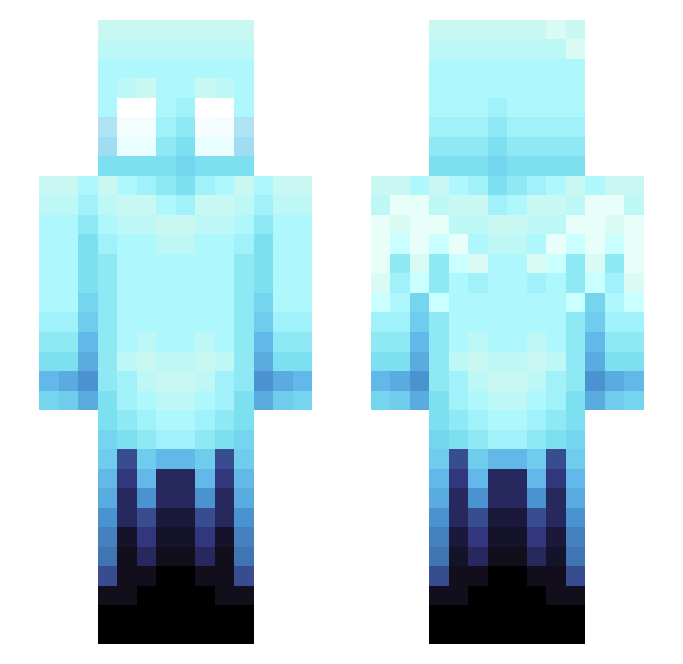 RinTheRifter Minecraft skin, front and back view