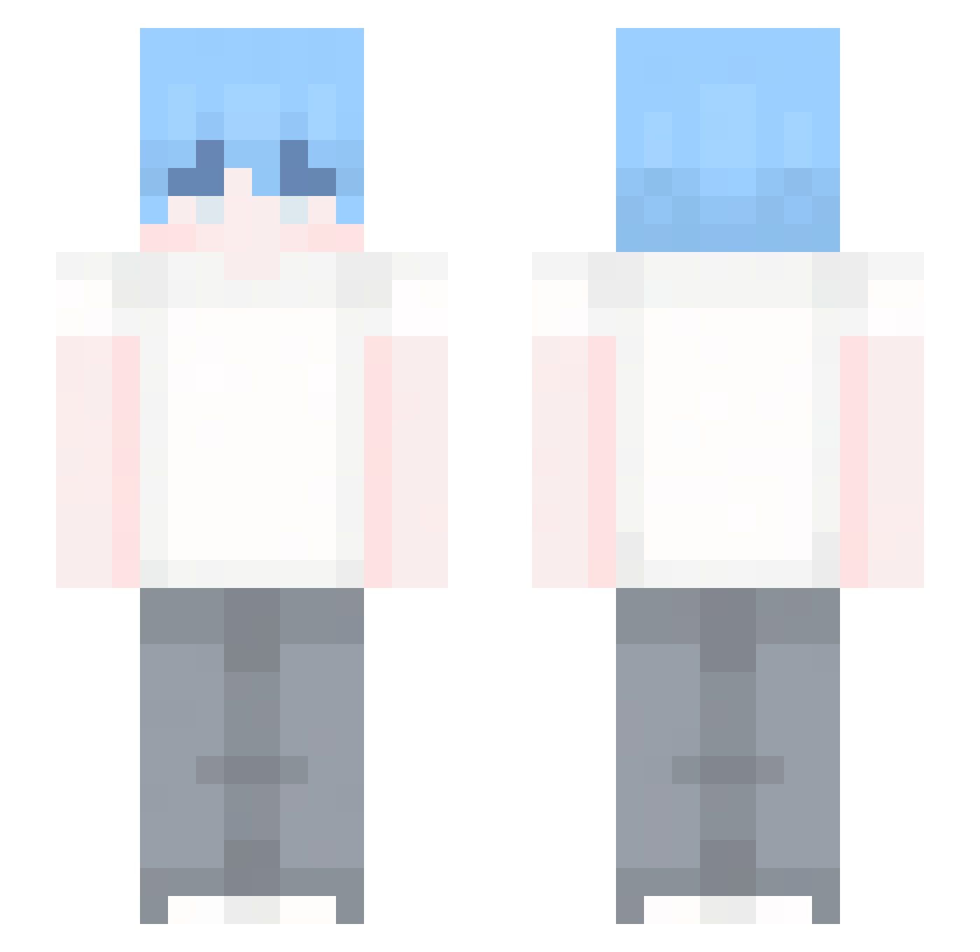 lipeAppend Minecraft skin, front and back view