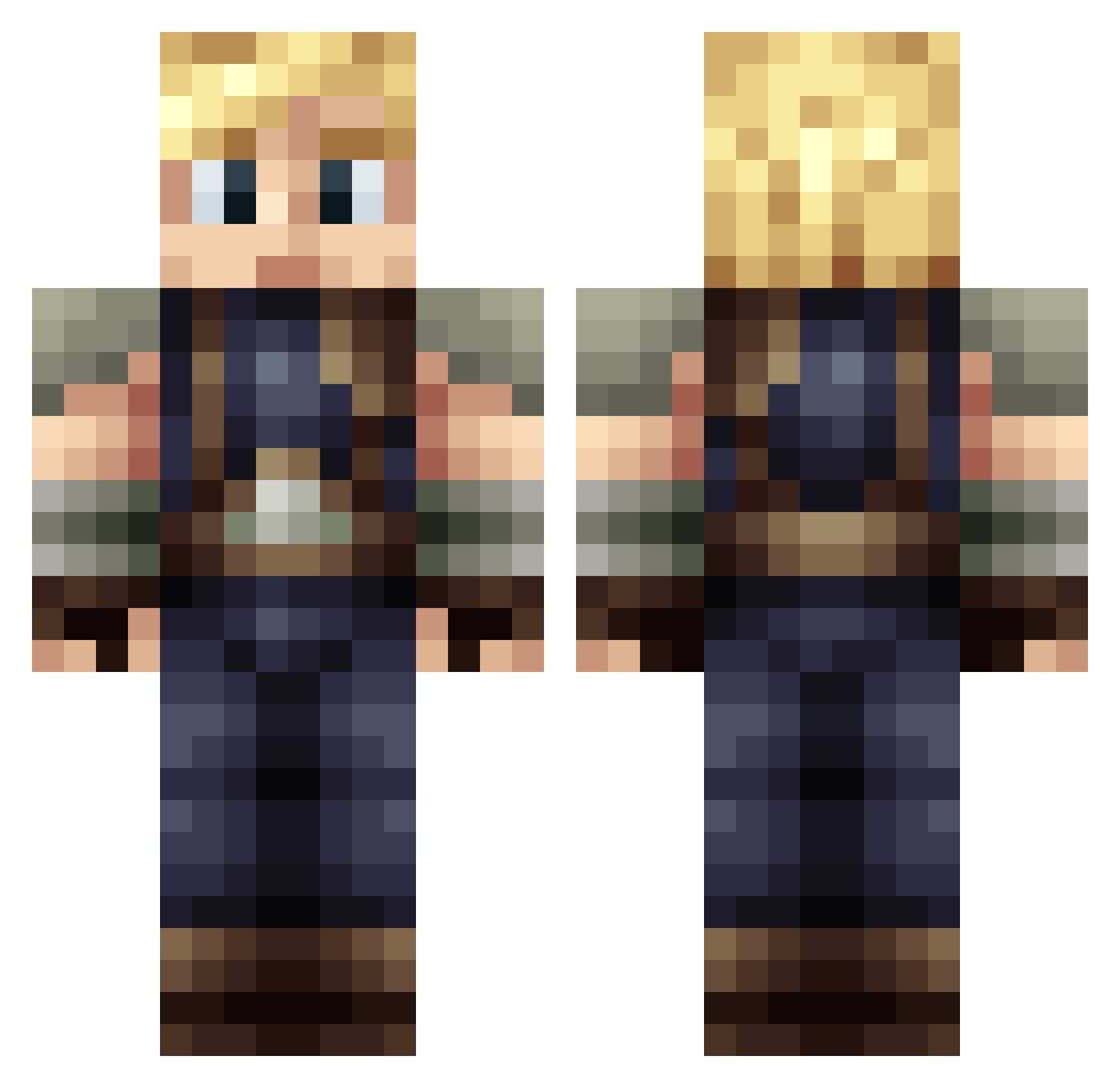 Righteou5Fury Minecraft skin, front and back view