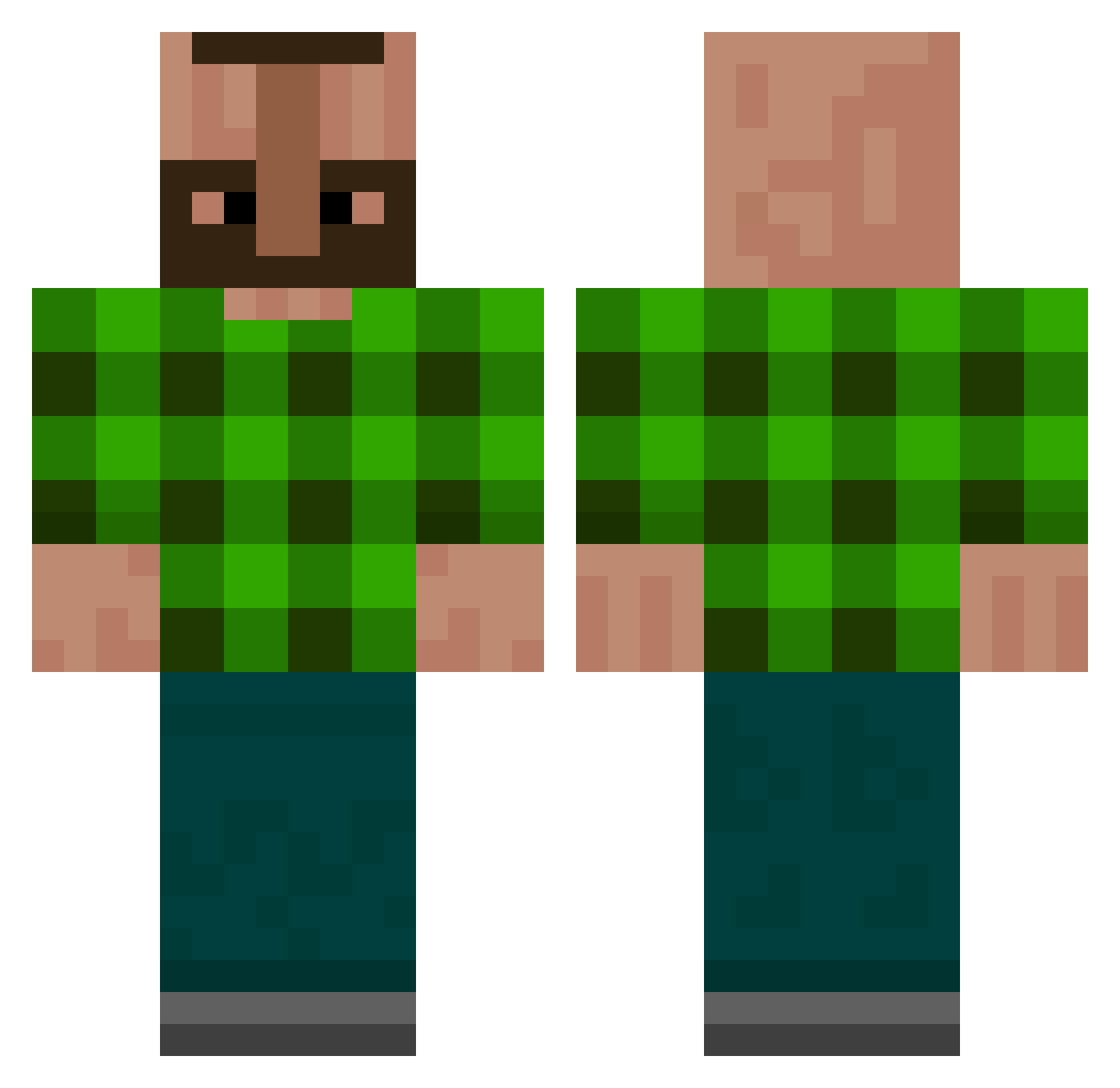 besheniy_perdun Minecraft skin, front and back view