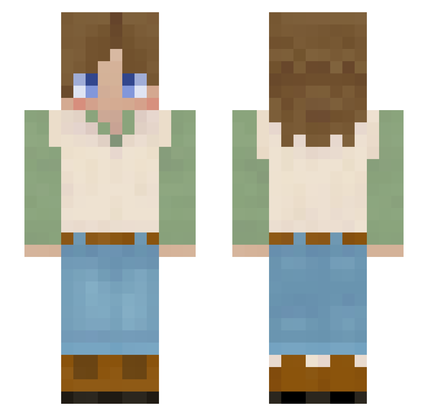 snailbabie Minecraft skin, front and back view
