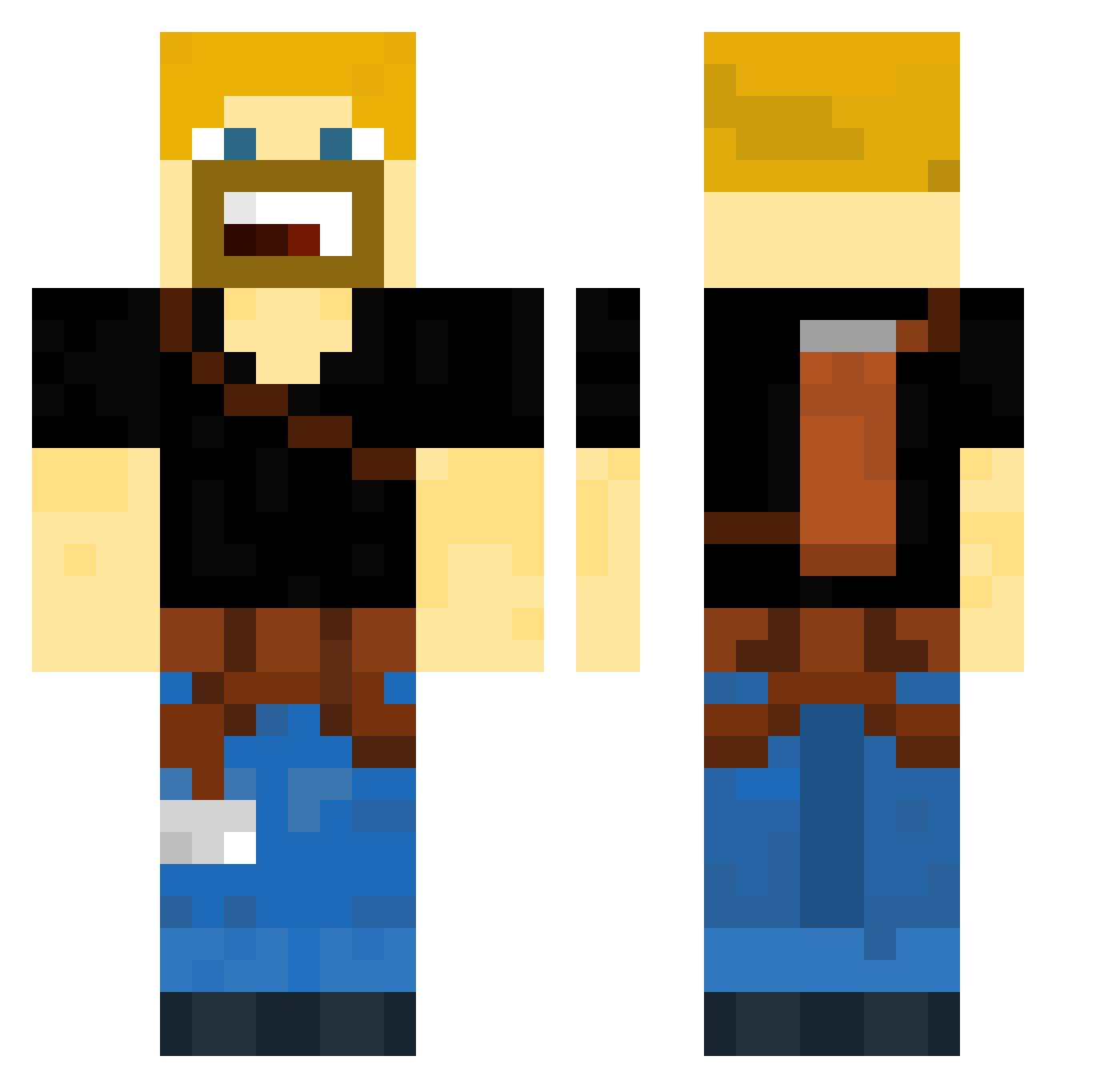 pagod Minecraft skin, front and back view