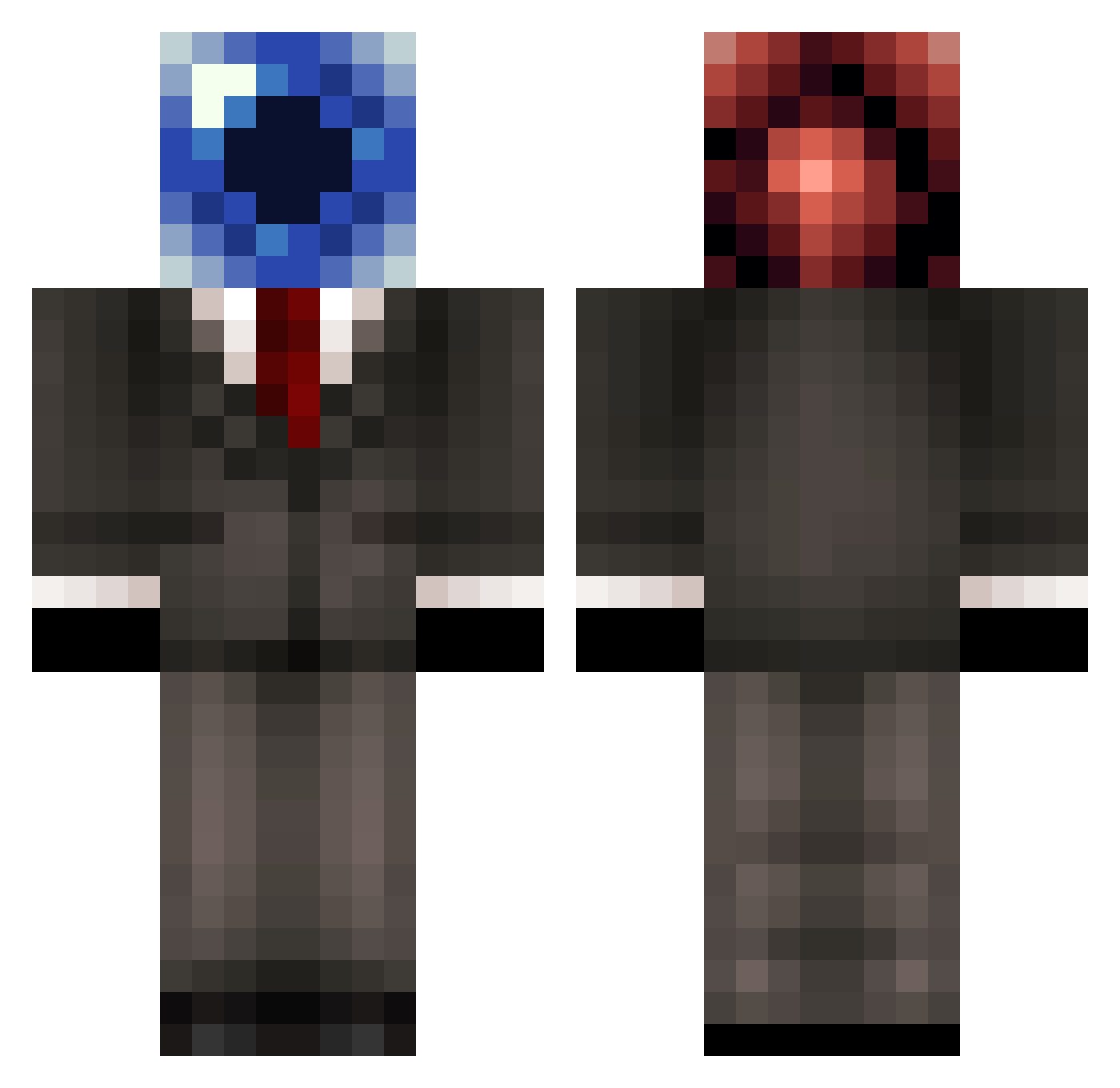 Rablidex Minecraft skin, front and back view