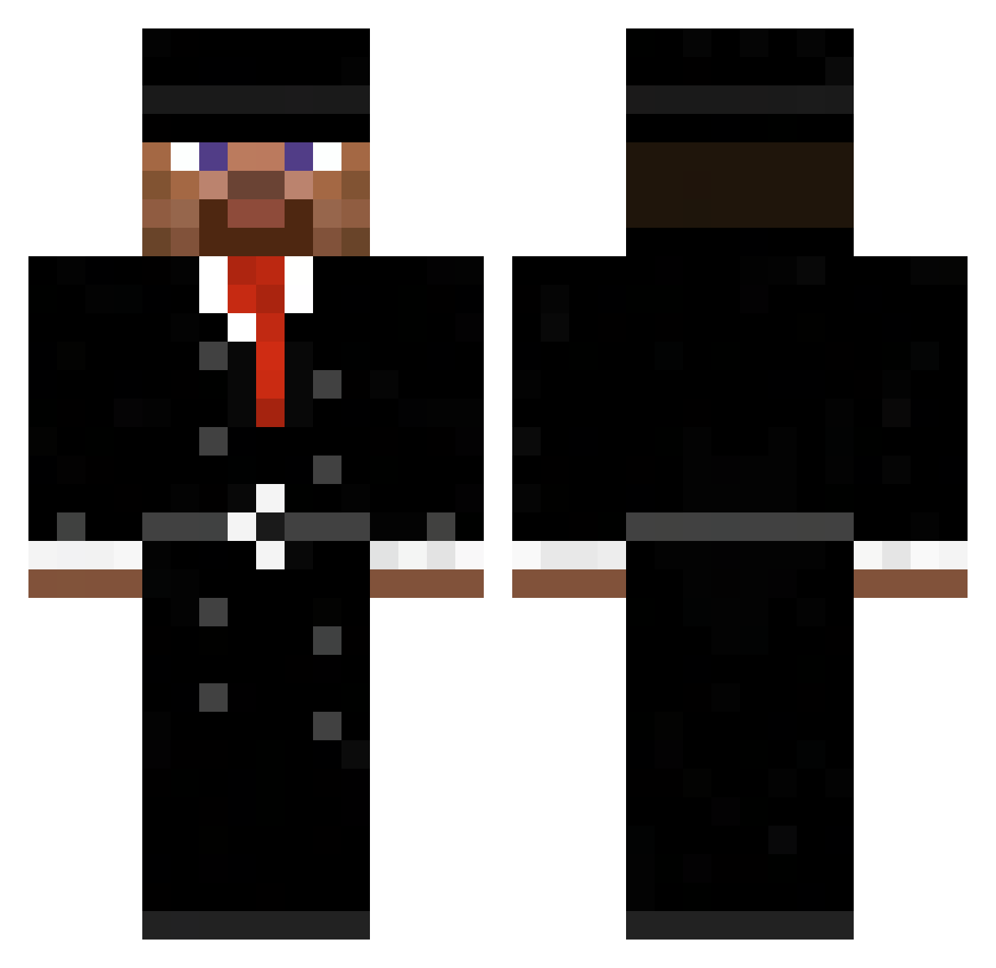 ghosttown2020 Minecraft skin, front and back view