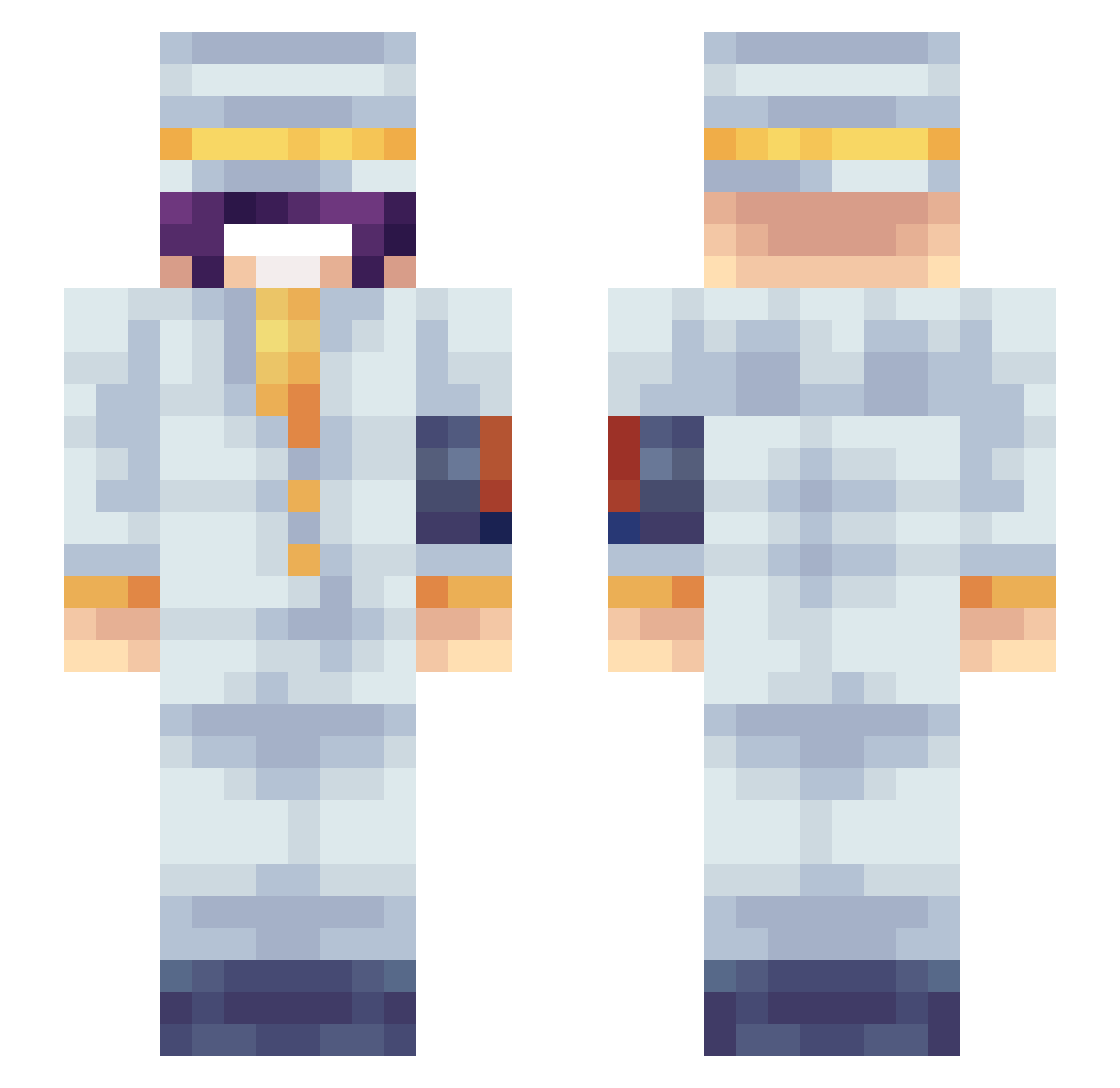 kovrik337 Minecraft skin, front and back view