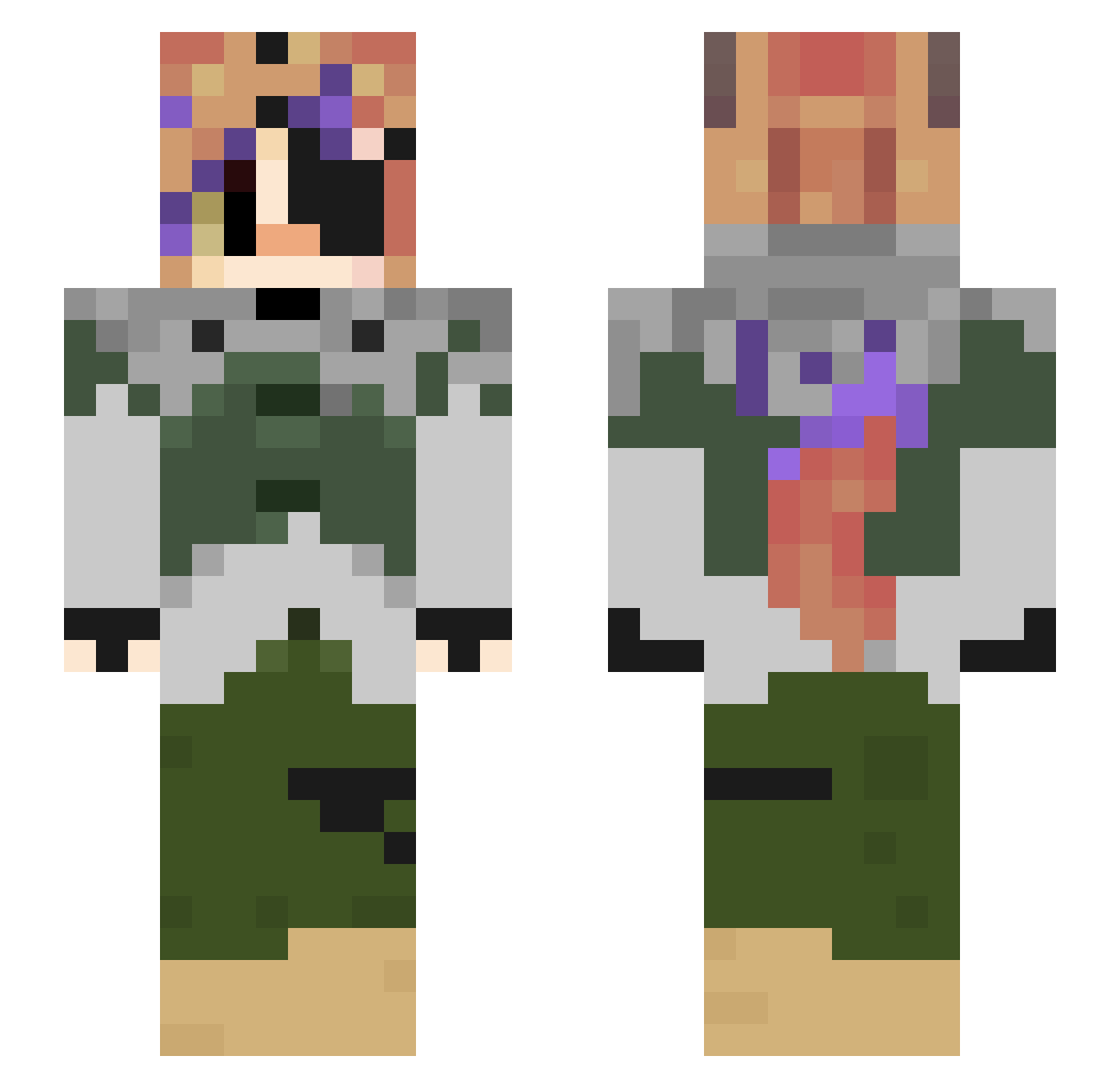 niltonILY Minecraft skin, front and back view