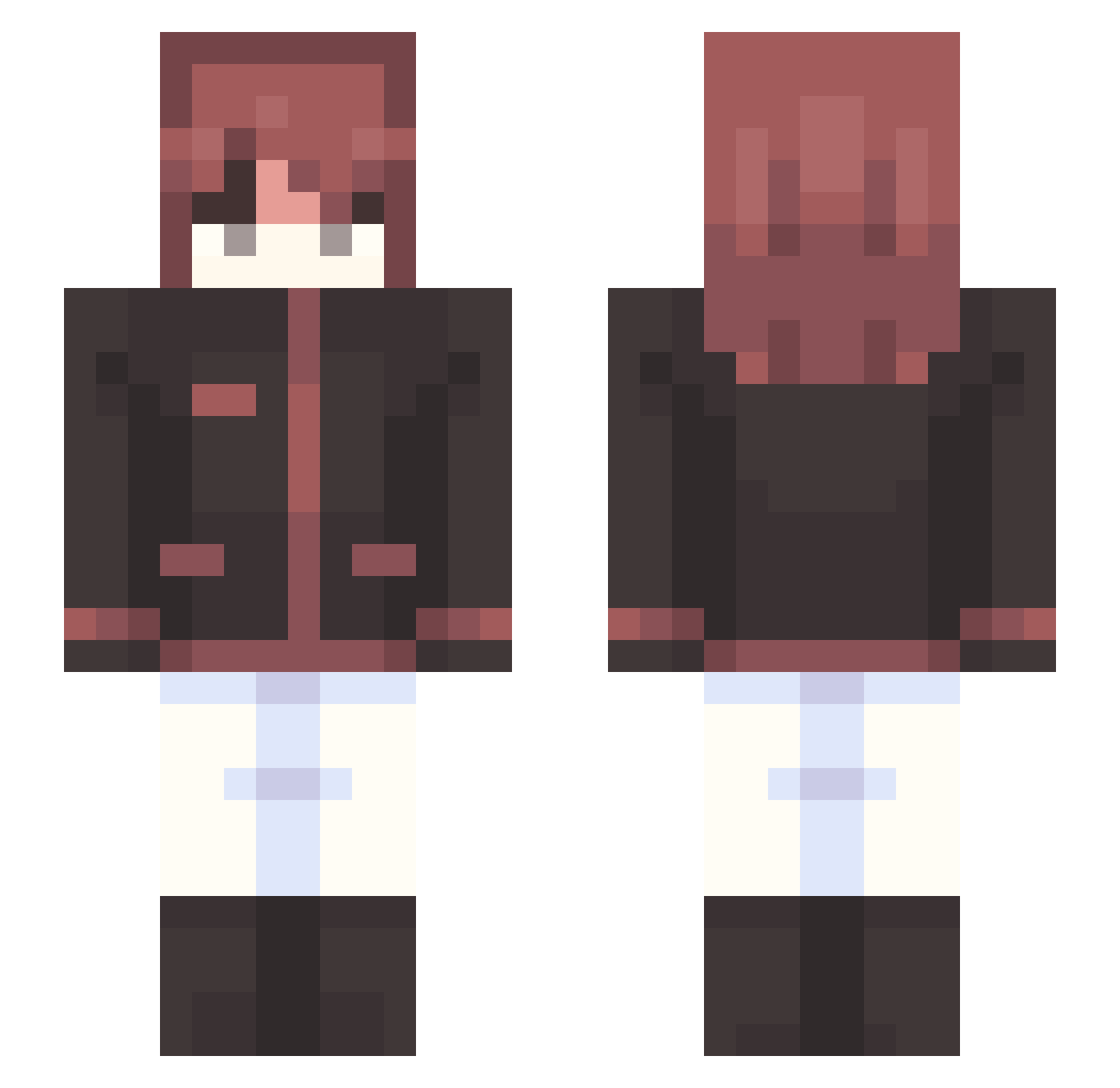 holyterminal Minecraft skin, front and back view