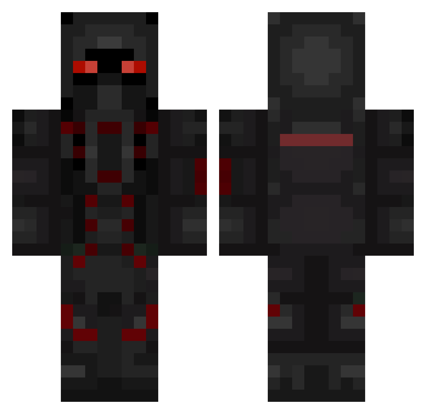 X5176 Minecraft skin, front and back view
