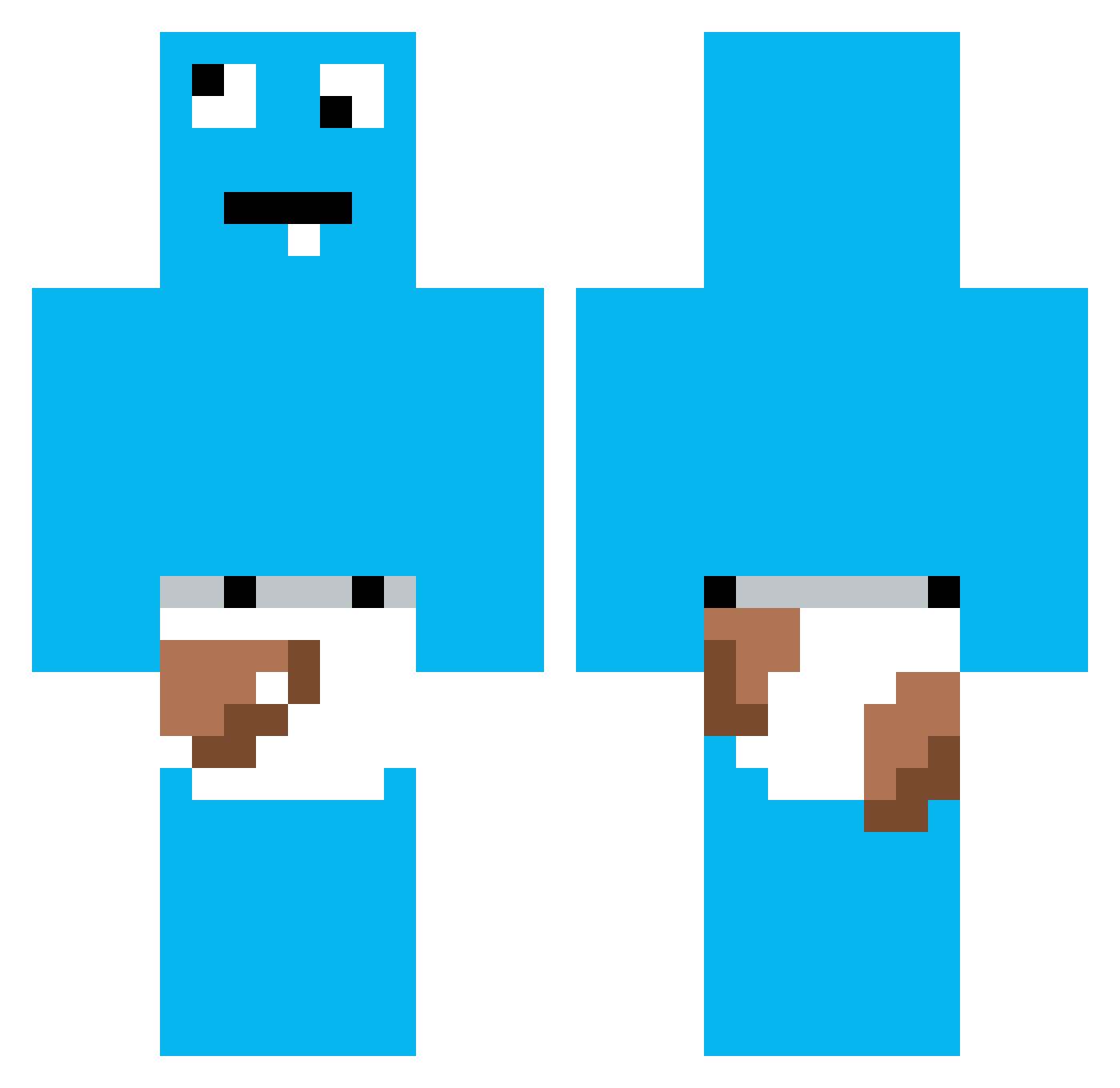 kiwi_cro Minecraft skin, front and back view