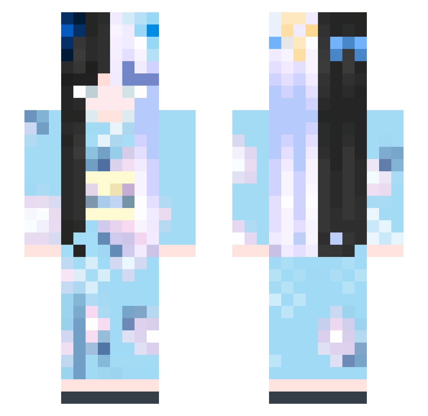 kumatai33 Minecraft skin, front and back view