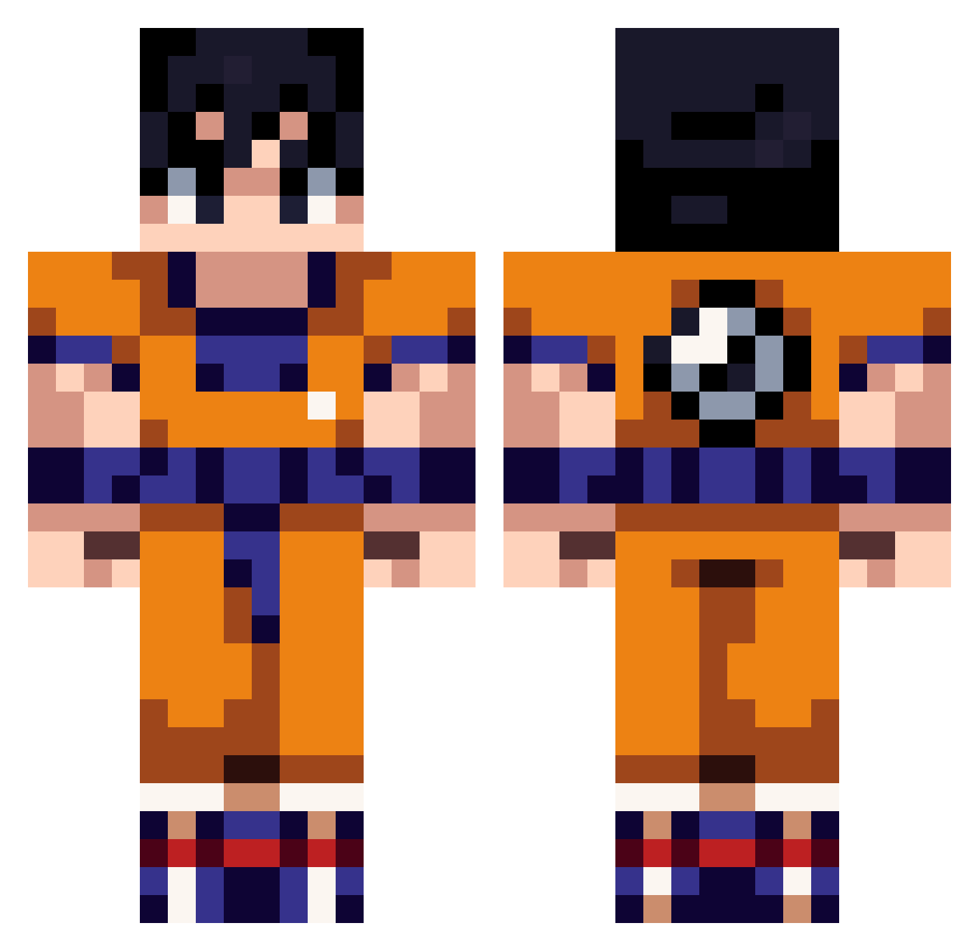 FOR5AKEN3 Minecraft skin, front and back view