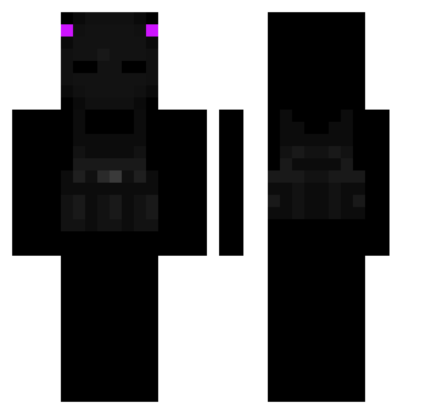 PolishVenom Minecraft skin, front and back view