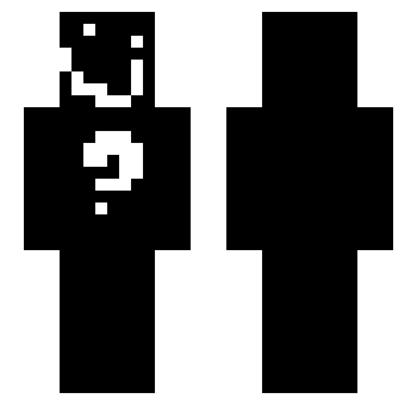 _CrossHare Minecraft skin, front and back view