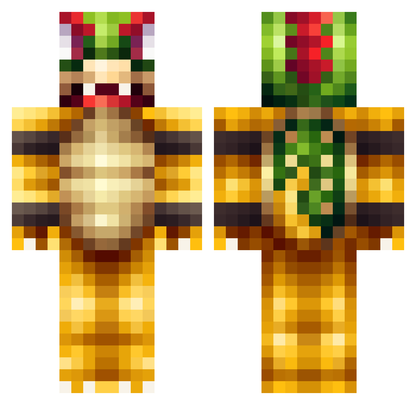 Emersion Minecraft skin, front and back view