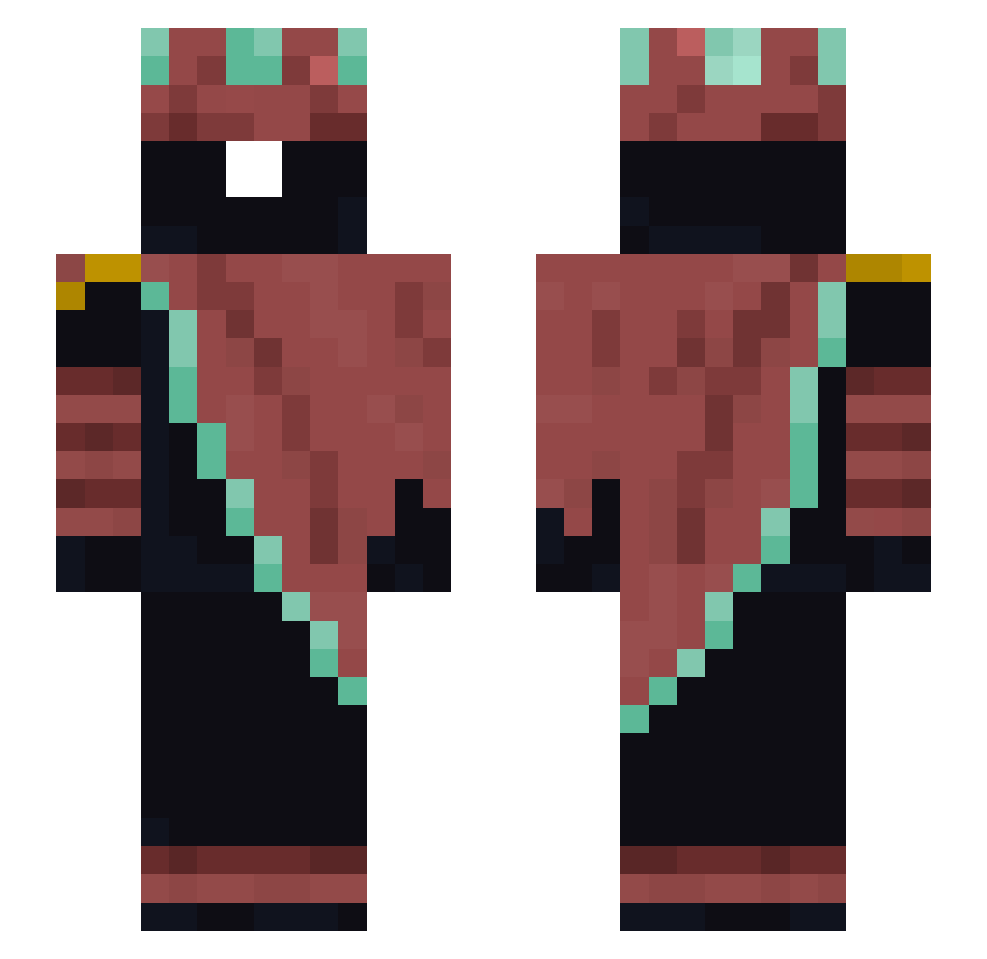 bold_asterisk Minecraft skin, front and back view