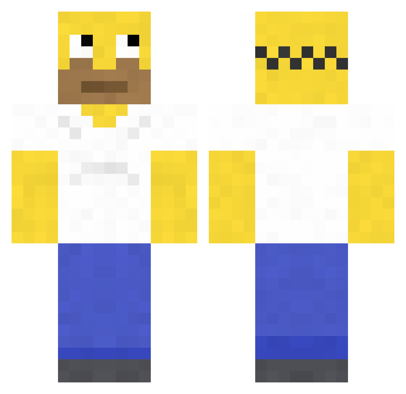 Elga Minecraft skin, front and back view