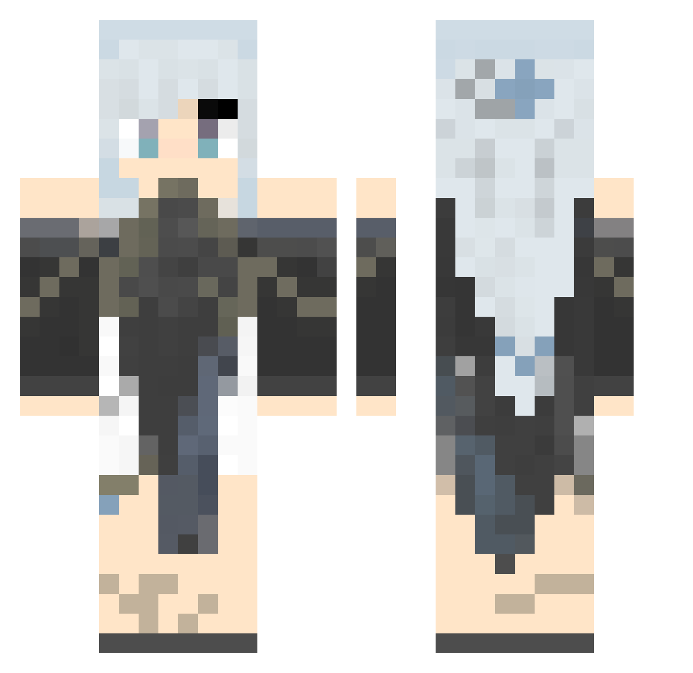 xgqg Minecraft skin, front and back view