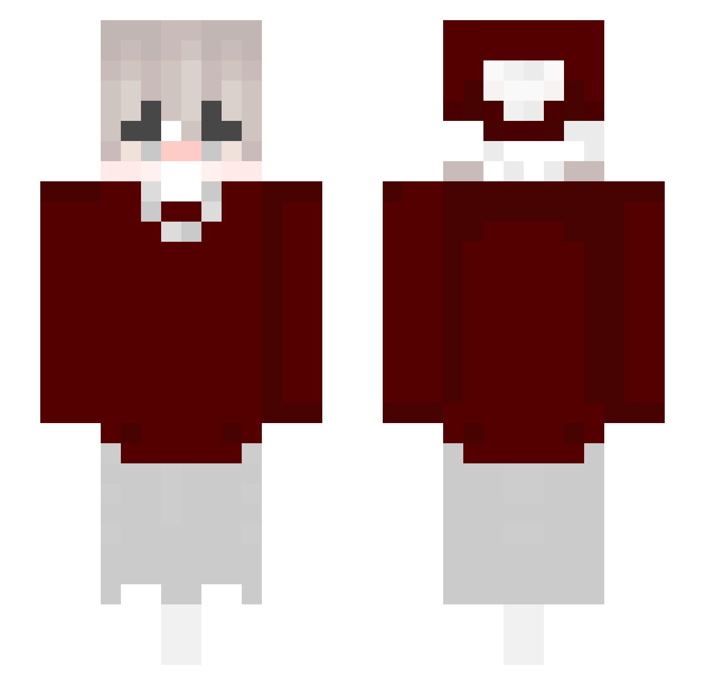 _EndLoL Minecraft skin, front and back view