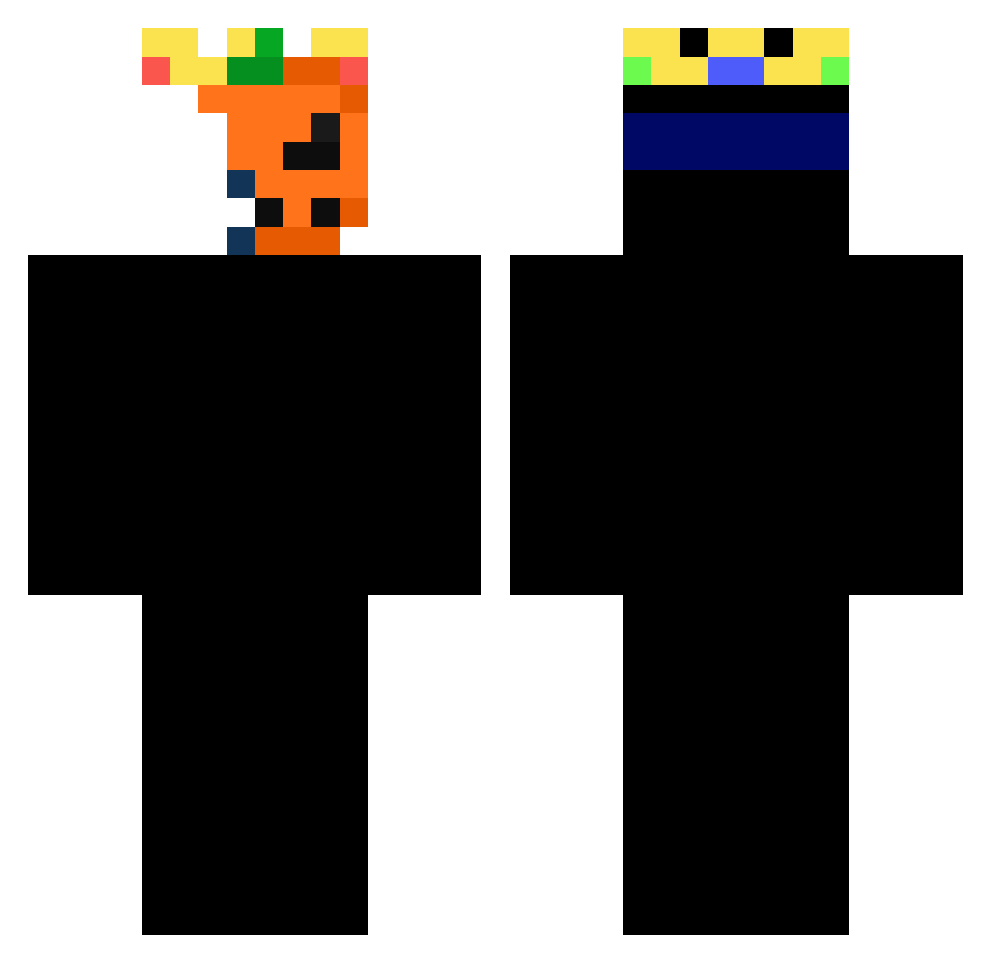 Pokemon65 Minecraft skin, front and back view