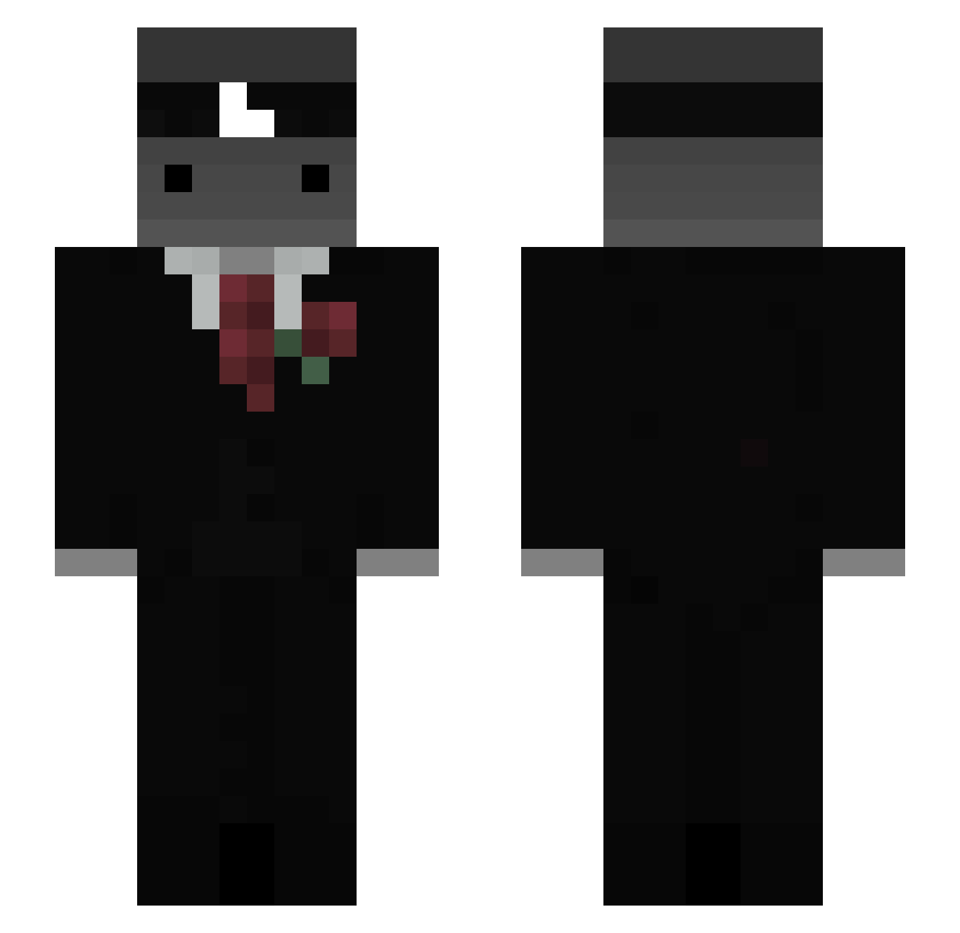 bernaise16 Minecraft skin, front and back view
