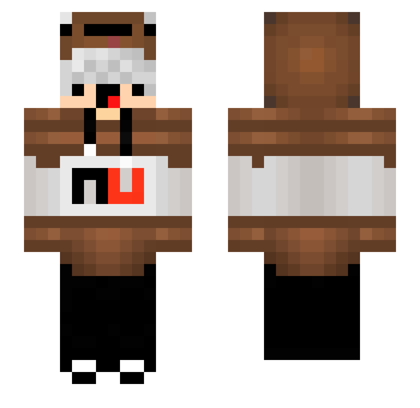 xNablijven Minecraft skin, front and back view