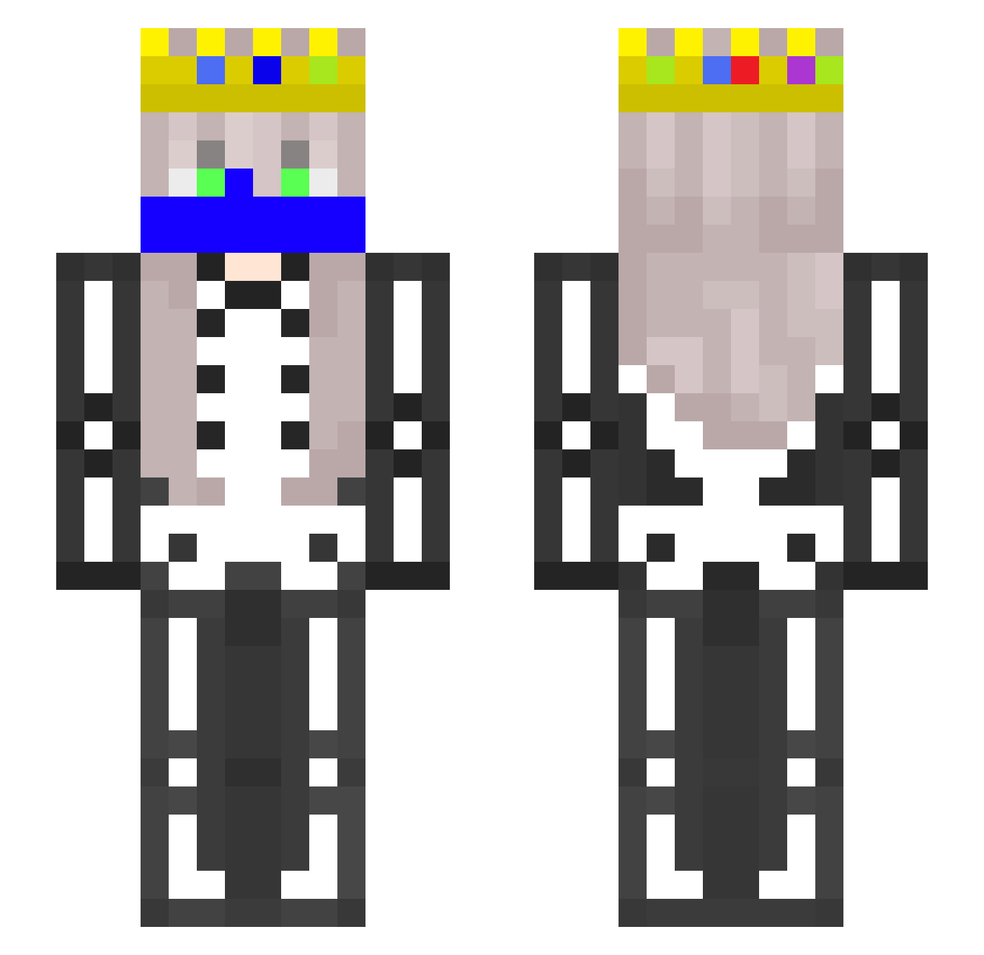 TurnoverLime498 Minecraft skin, front and back view
