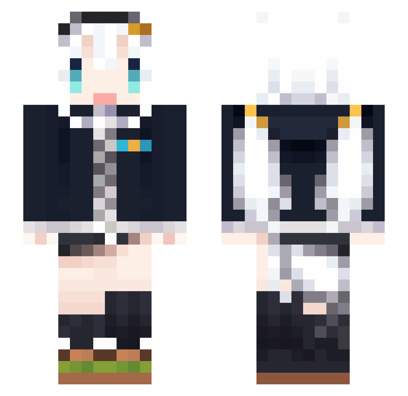 PLURKTW Minecraft skin, front and back view