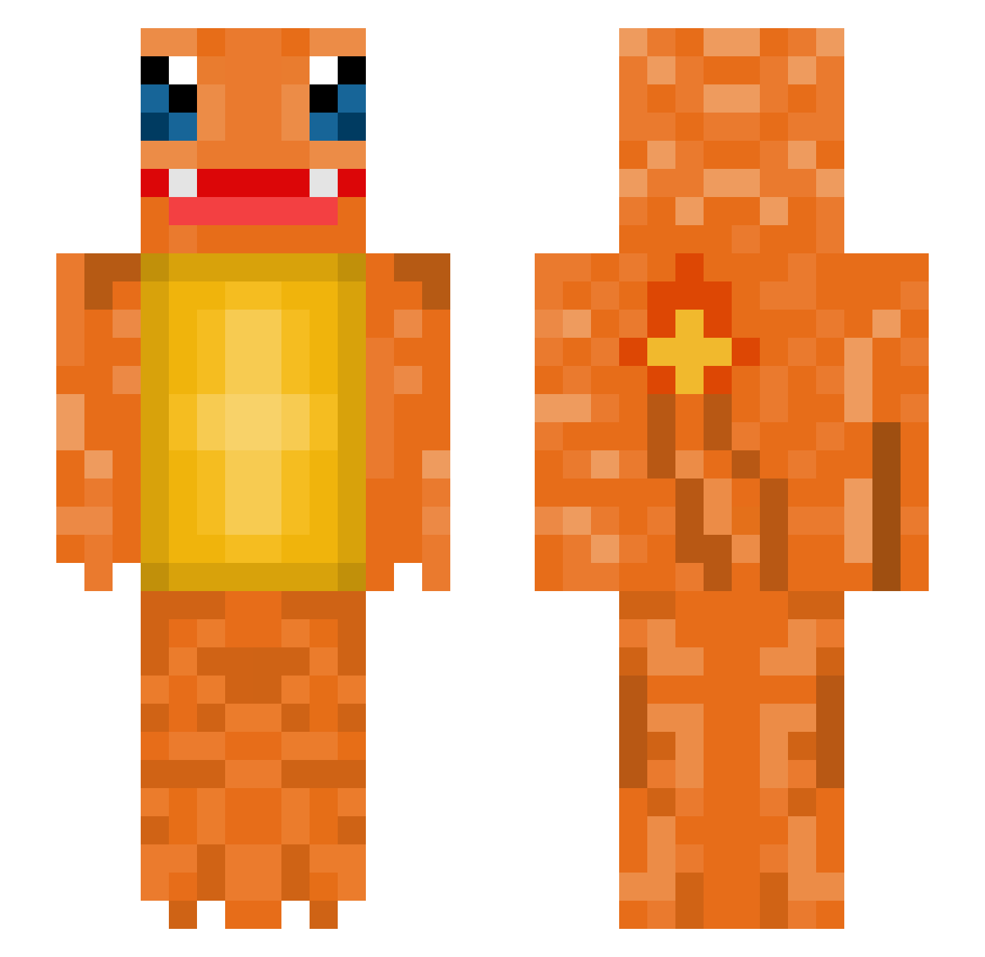 kingharry1107 Minecraft skin, front and back view