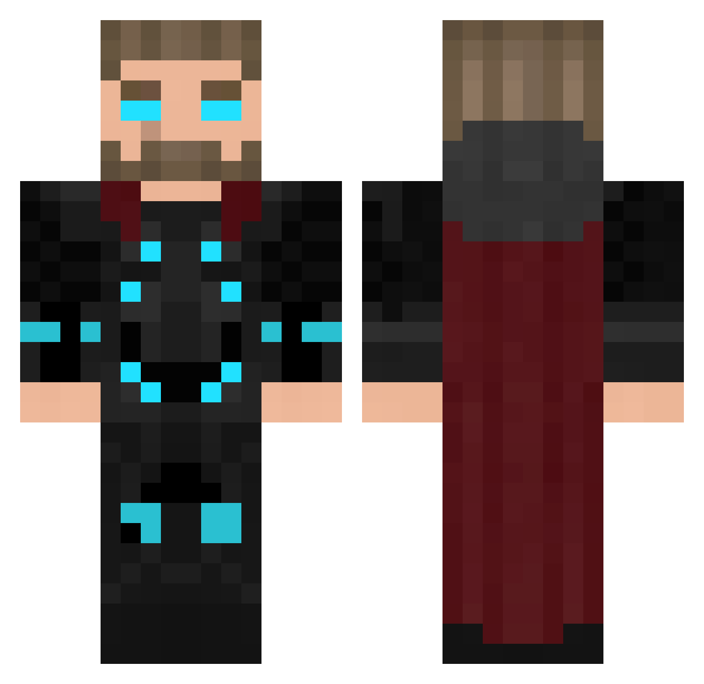 LiviuArnold Minecraft skin, front and back view