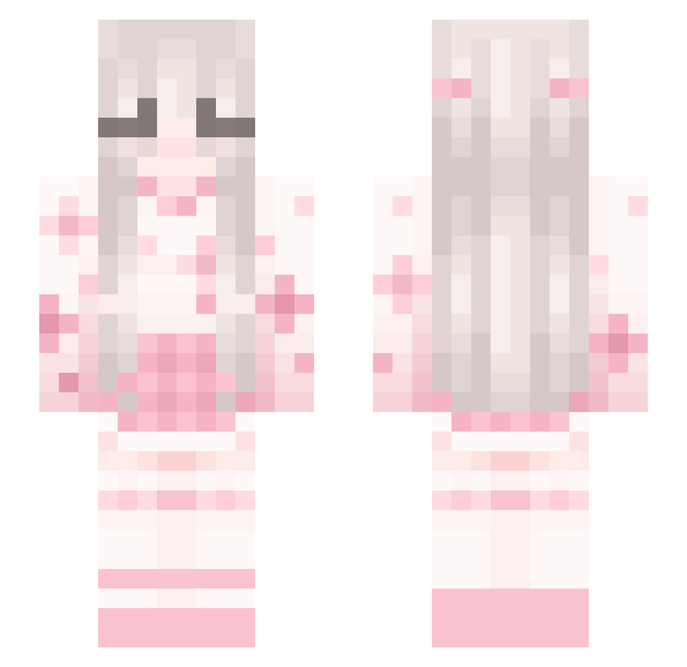 ARTLYa Minecraft skin, front and back view