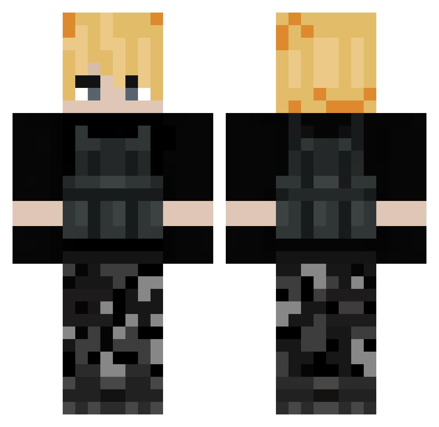 TheAce2221 Minecraft skin, front and back view