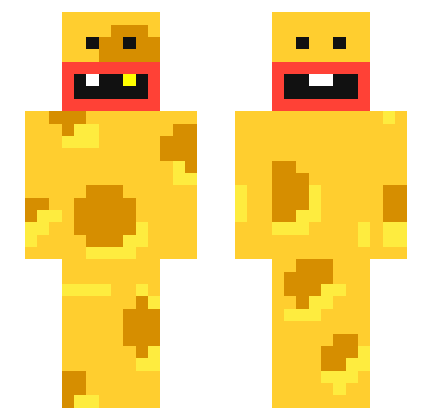 GranBattano Minecraft skin, front and back view