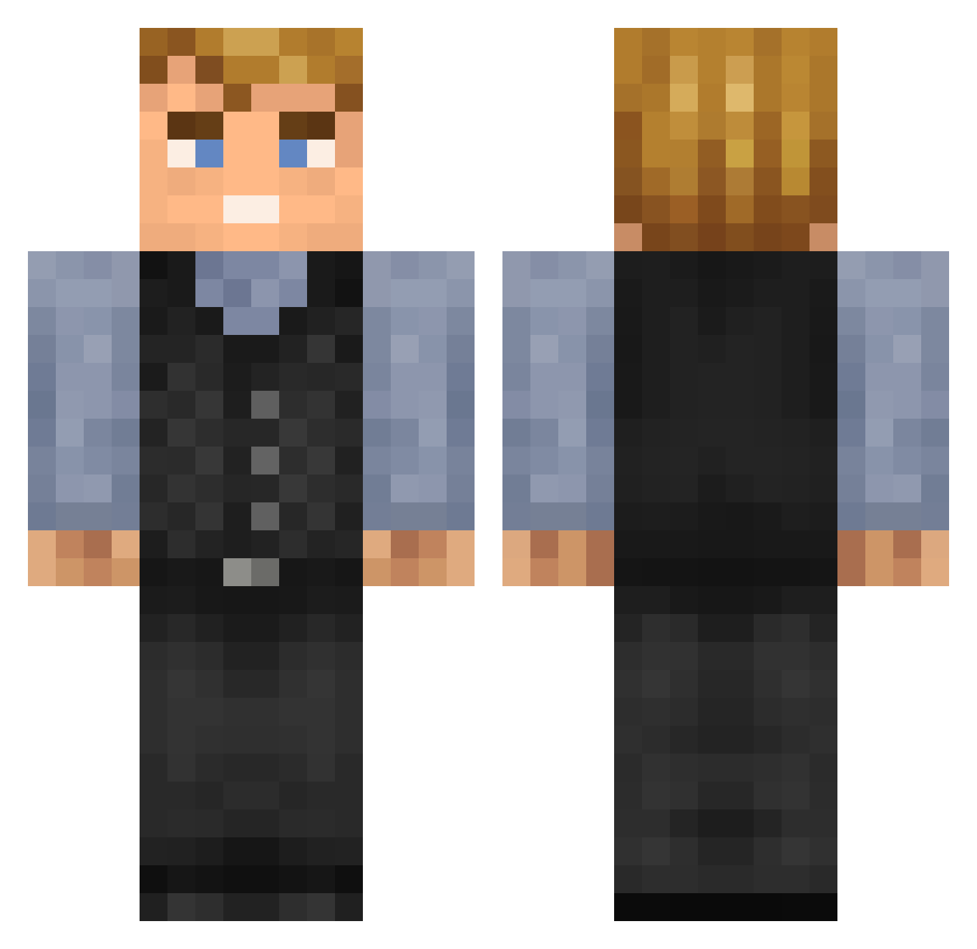 Seirons Minecraft skin, front and back view