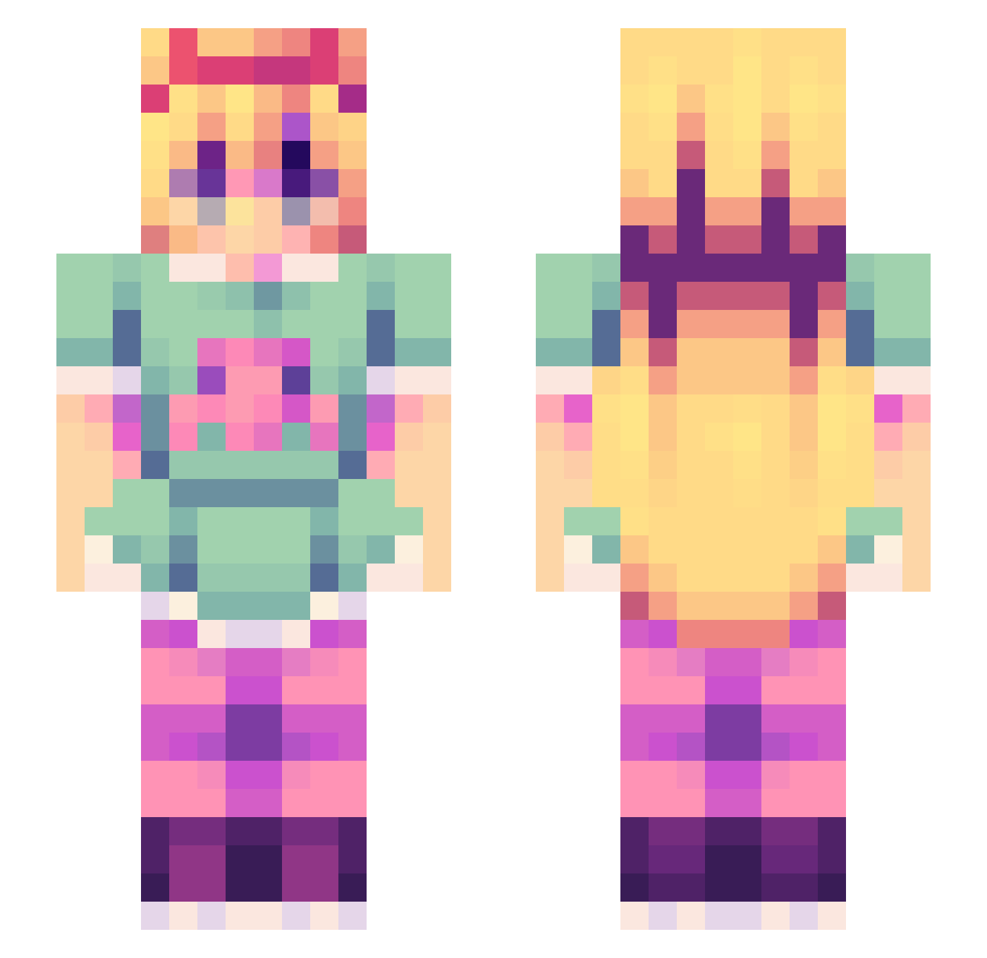 R4ydragon Minecraft skin, front and back view
