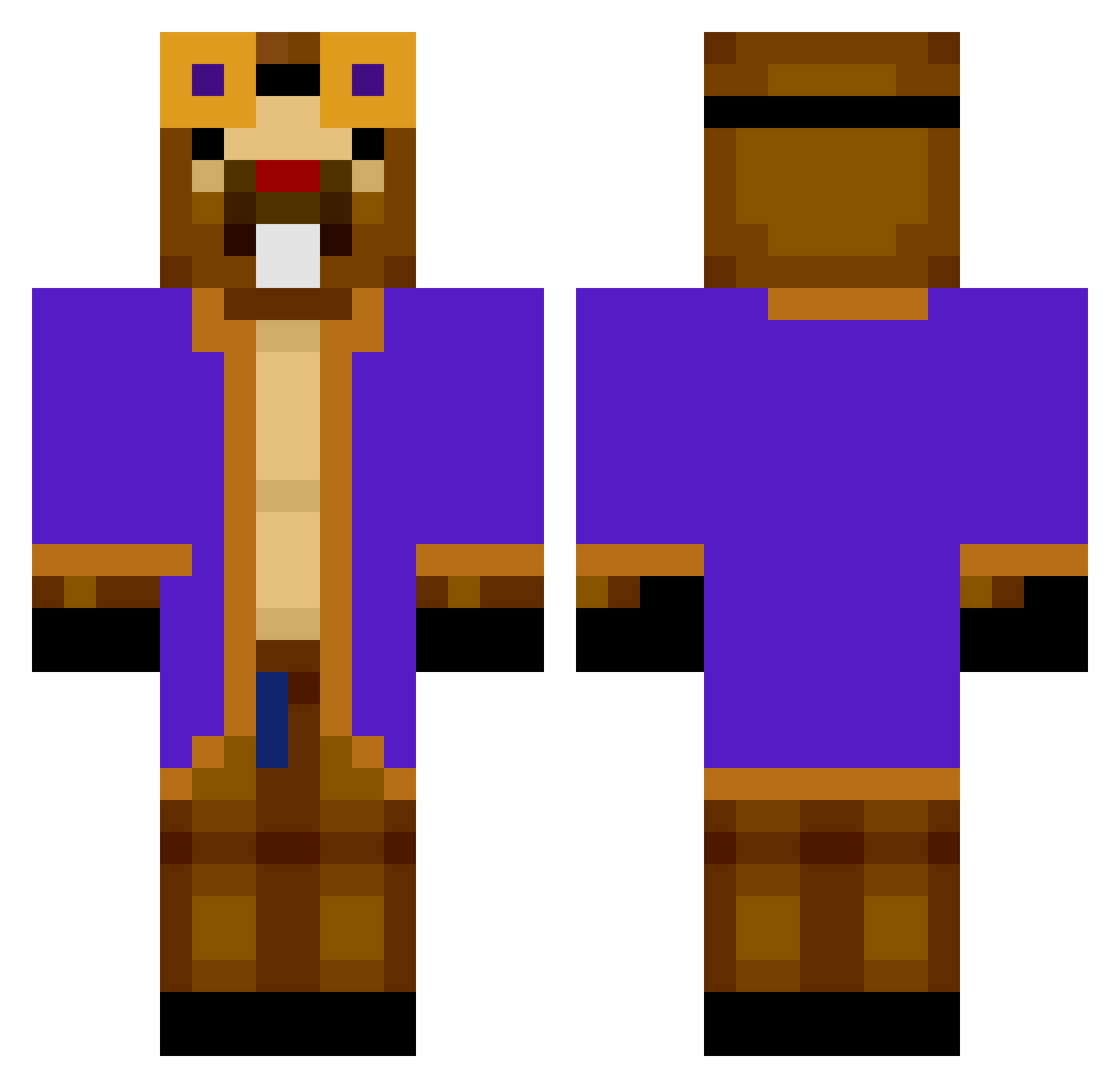 soperi232 Minecraft skin, front and back view