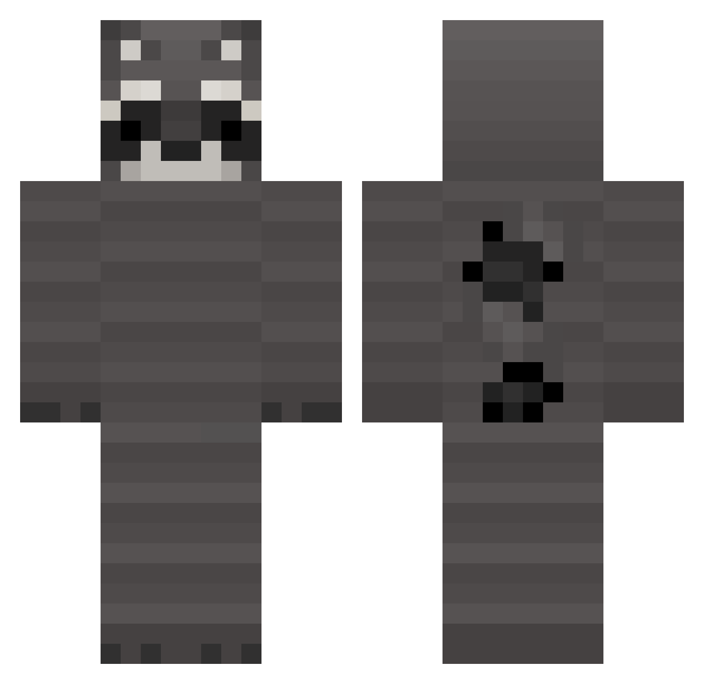 worlock1028 Minecraft skin, front and back view