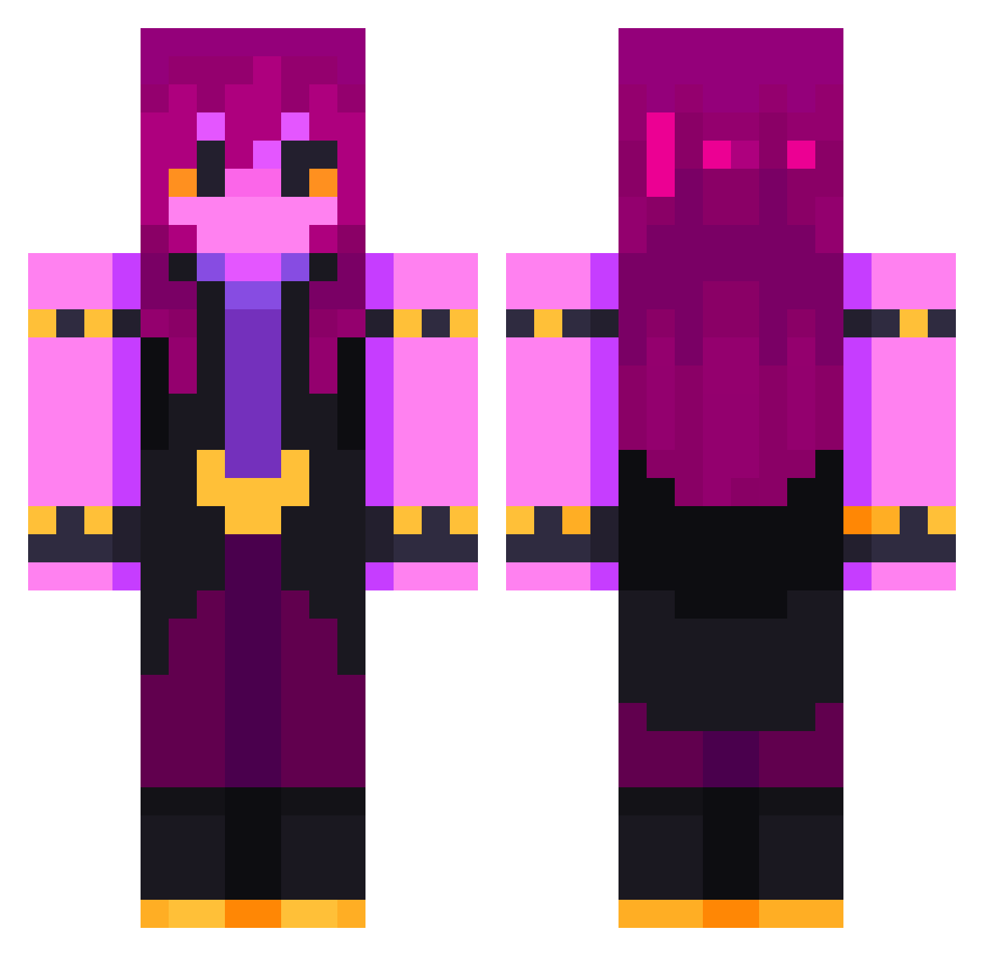 Calx_27 Minecraft skin, front and back view
