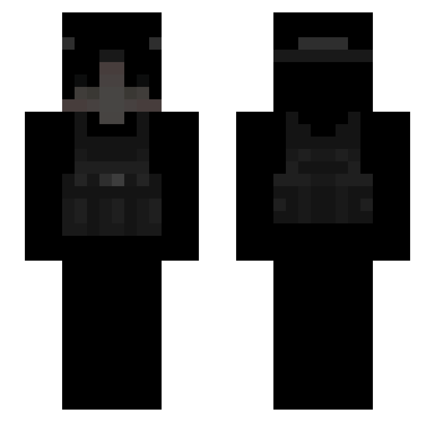 EvIl8 Minecraft skin, front and back view