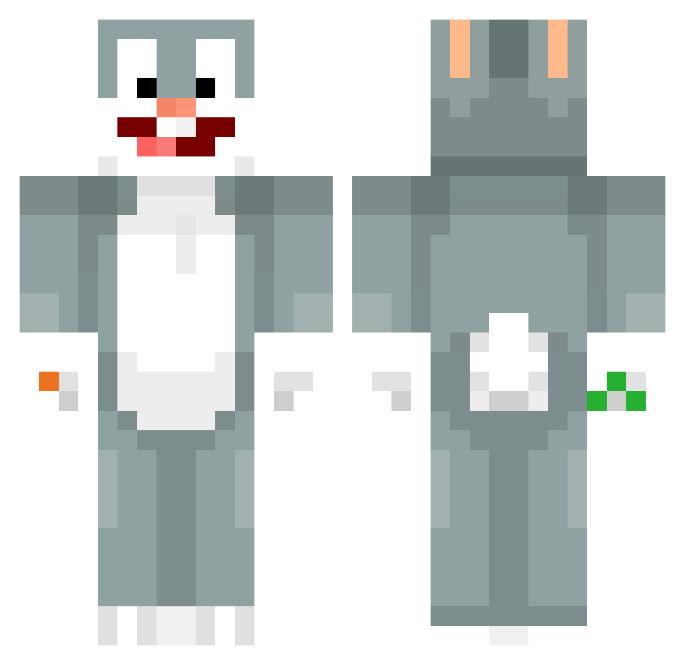 Przydawkaa Minecraft skin, front and back view