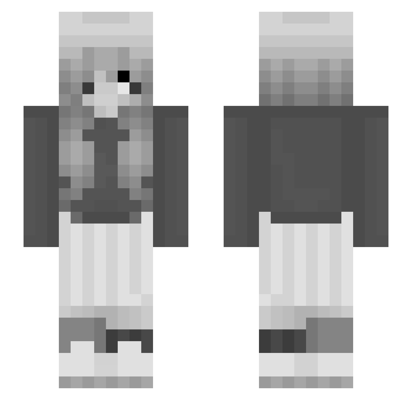 Schuldner Minecraft skin, front and back view