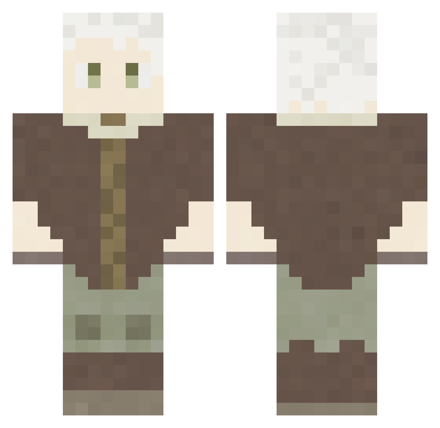 PhxntomCl0ud Minecraft skin, front and back view