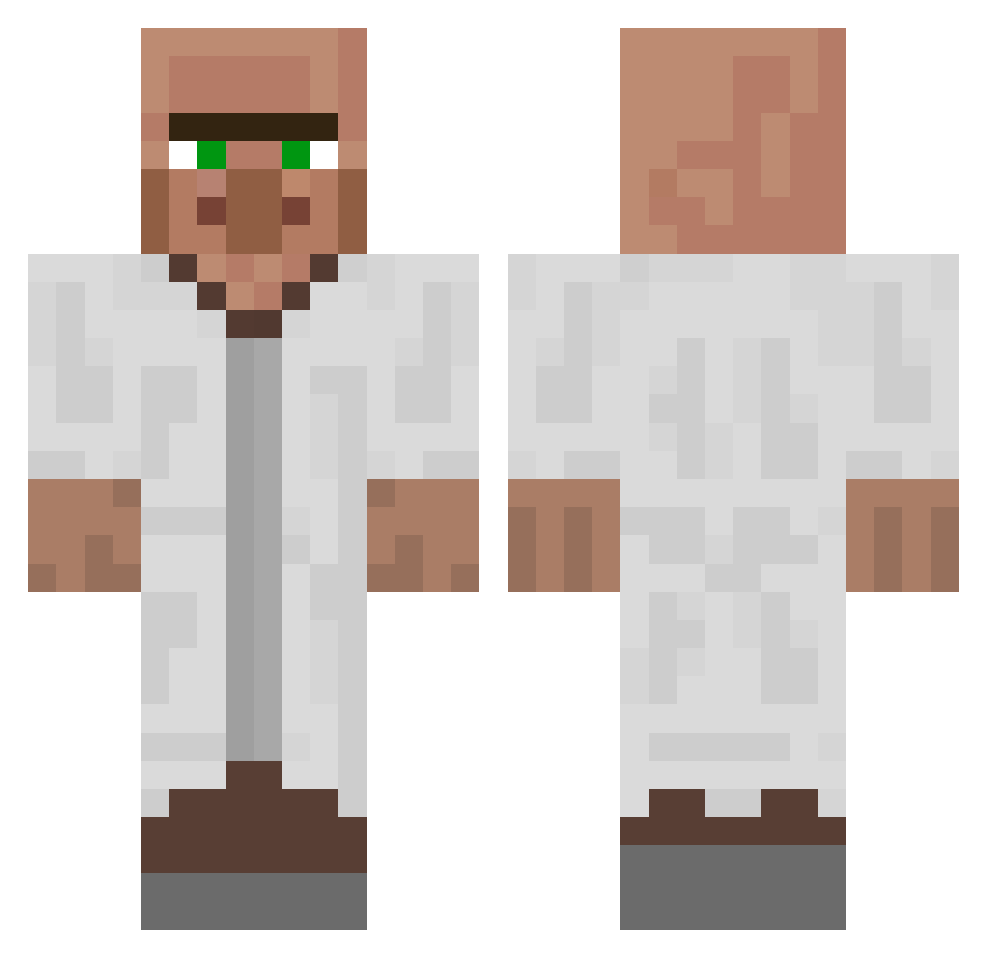 Shauf Minecraft skin, front and back view