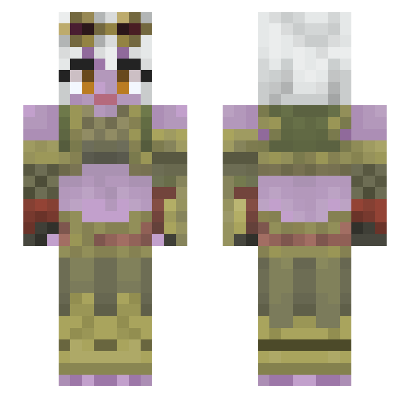 Calamity_Rabbit Minecraft skin, front and back view