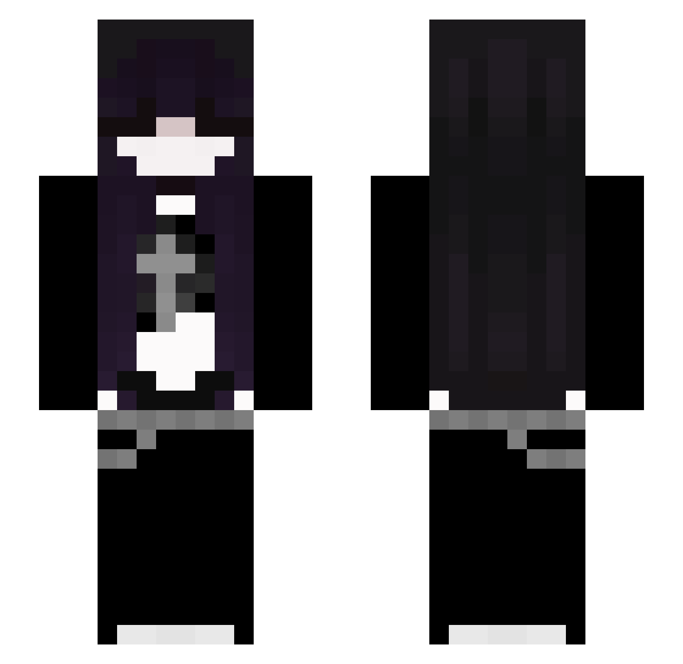 5alami Minecraft skin, front and back view