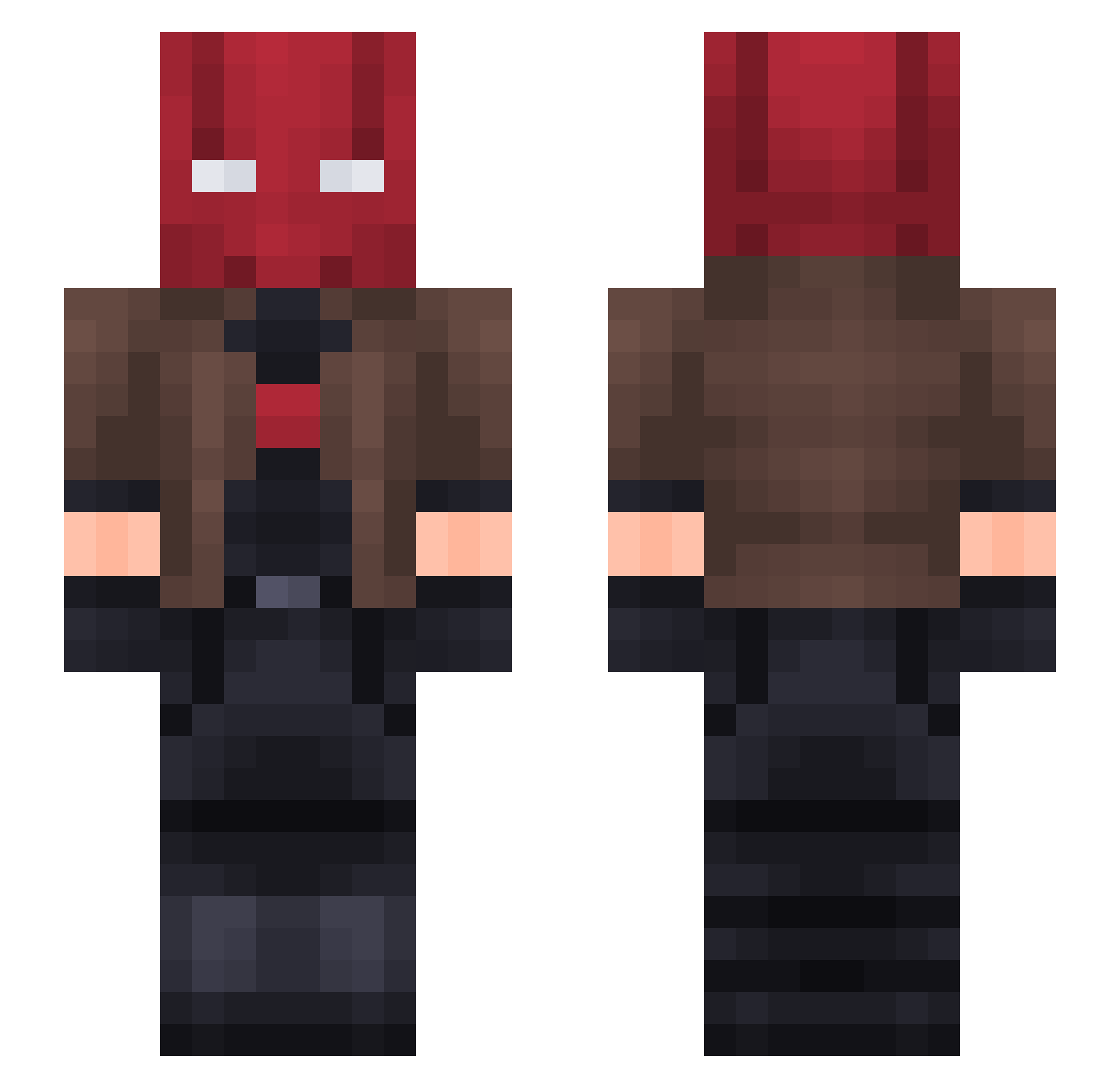 Captain_Blankie Minecraft skin, front and back view