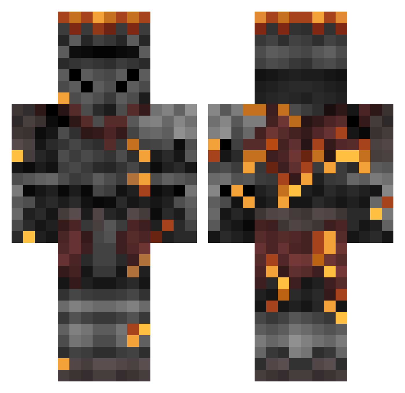 0DarkPlayer0 Minecraft skin, front and back view