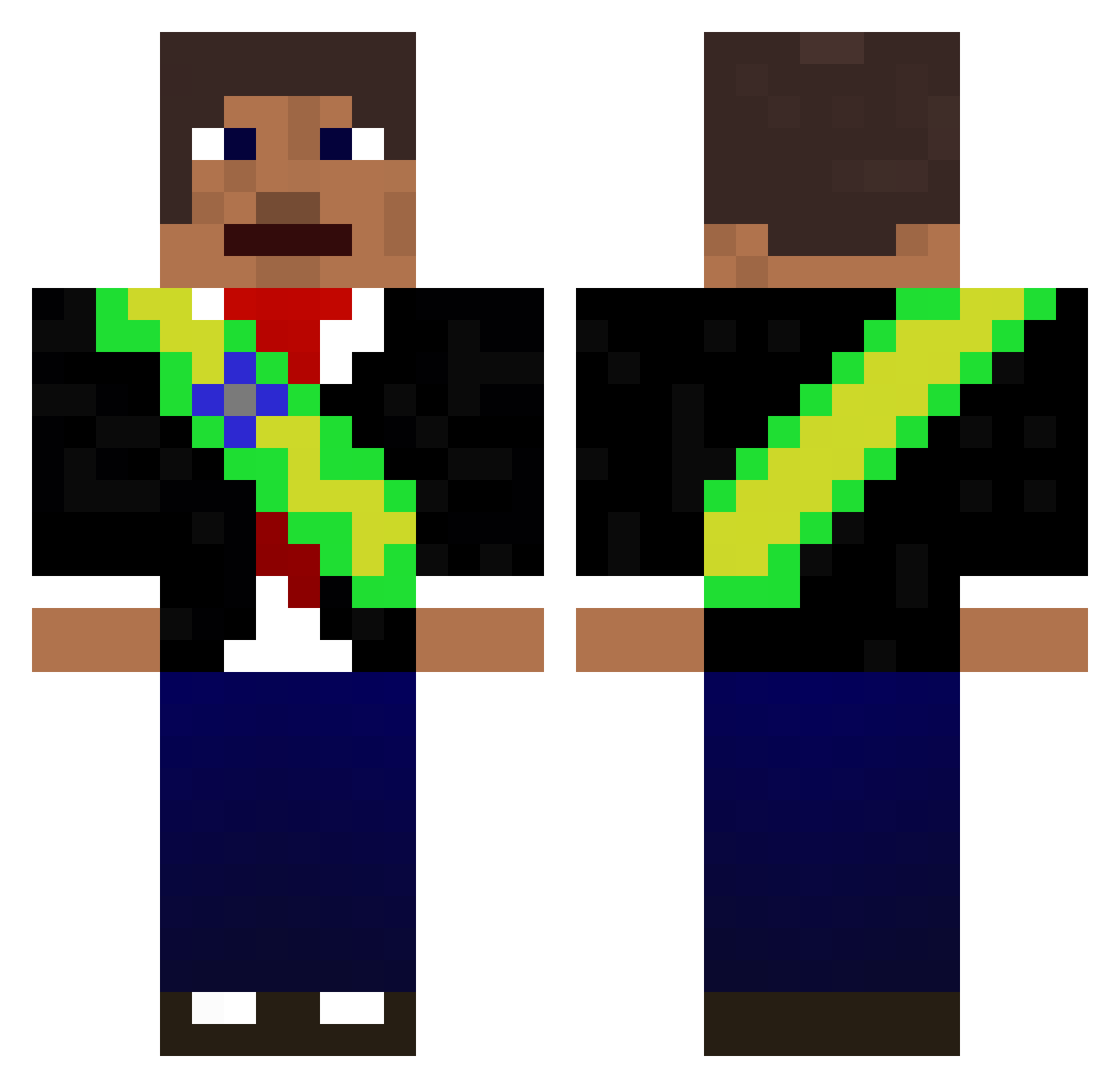 Alvissareiro Minecraft skin, front and back view